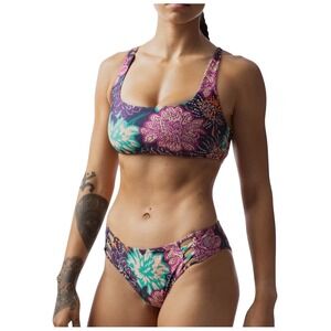 BORN PRIMITIVE NWT Floral Bikini Muted Beauty Swimsuit Top Bottom Set Medium